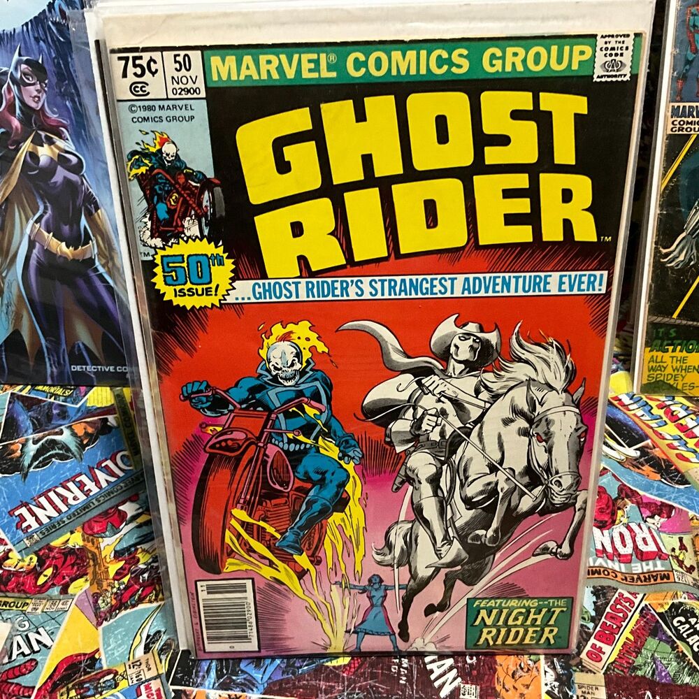 Ghost Rider #50 Vintage comic Night Rider, newsstand edition, mid grade
